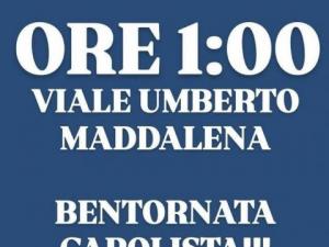 Il volantino con cui gli ultras della Curva A e della Curva B hanno invitato ad accogliere la squadra a Capodichino di ritorno da Bergamo